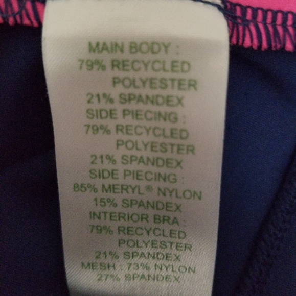 NWT Lilly Pulitzer Luxletic Vanti Bra Tank Top Oyster Bay Navy Size Small UPF 50 - Picture 13 of 14